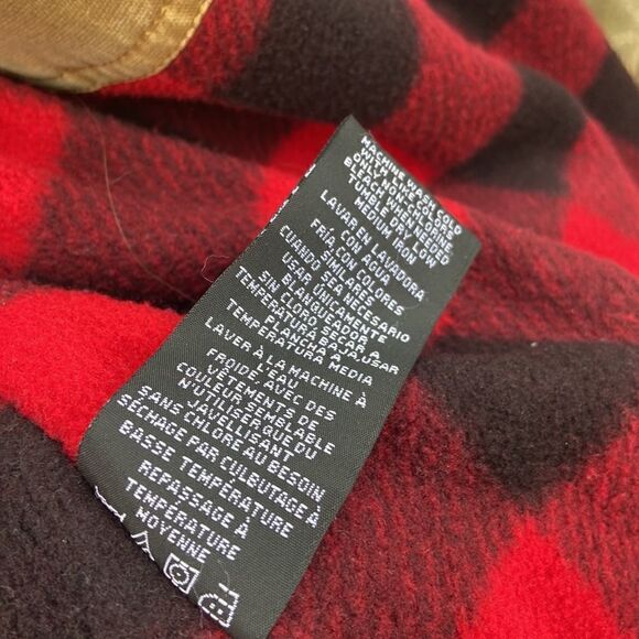 Vintage Walls Brown Duck Canvas Fleece Lined Jacket Red Plaid Insulated 3X Men’s - Picture 11 of 12